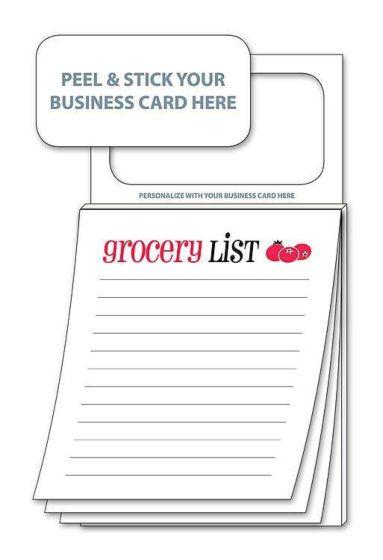 Magnetic Business Card Blank Notepad - 50 Sheet