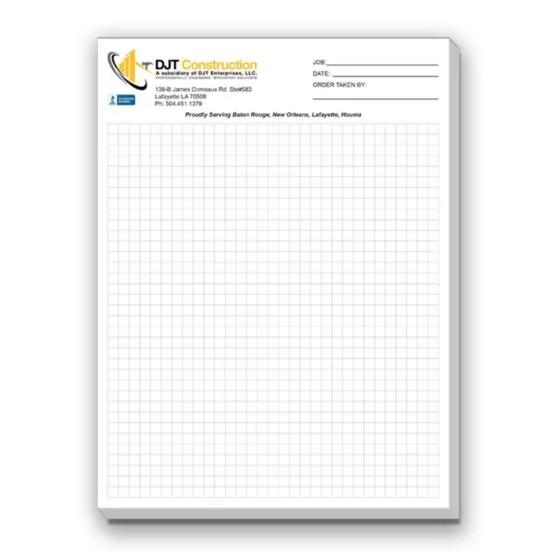 Personalized Graph Paper Notepad